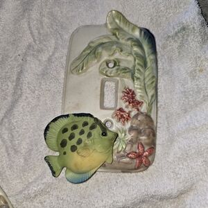 Ocean Themed Light Switch Plates 3D Single Ans A Double . Fiah, Coral, Seweed